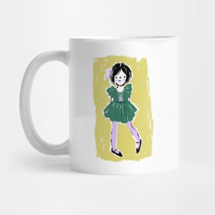 Pastel Girl in Lavender Tights Mug